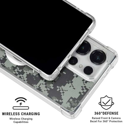 NHL Tampa Bay Lightning Camo Galaxy S25 Ultra Clear Case