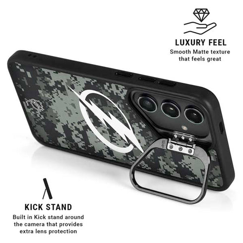 NHL Tampa Bay Lightning Camo Galaxy S26 Plus Kickstand Case
