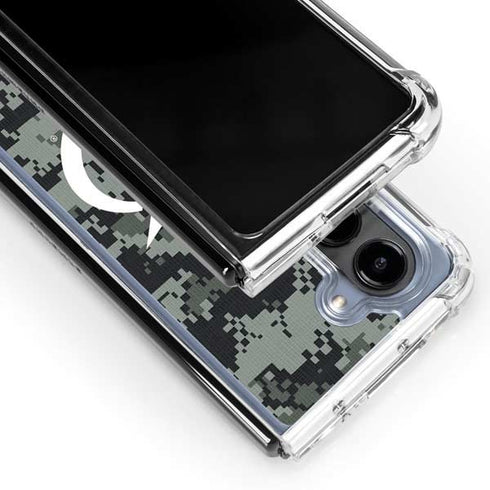 NHL Tampa Bay Lightning Camo Galaxy Z Fold5 5G Clear Case