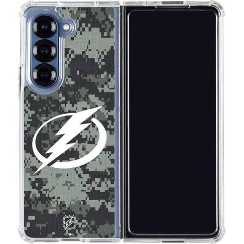 NHL Tampa Bay Lightning Camo Galaxy Z Fold6 Clear Case