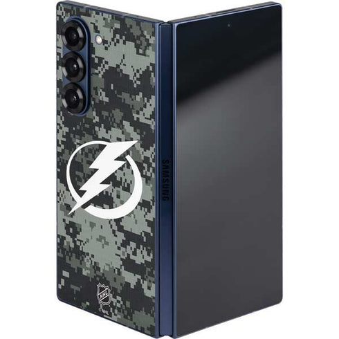 NHL Tampa Bay Lightning Camo Galaxy Z Fold6 Skin