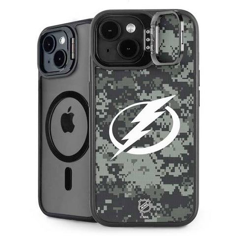 NHL Tampa Bay Lightning Camo iPhone 15 Kickstand Case