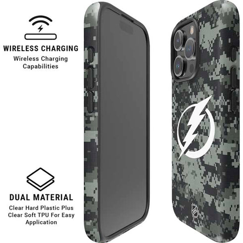 NHL Tampa Bay Lightning Camo iPhone 16 Pro Magsafe Impact Case