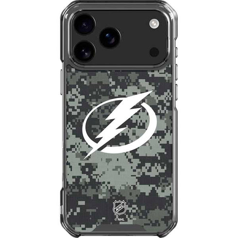 NHL Tampa Bay Lightning Camo iPhone 18 Pro Max Clear Case