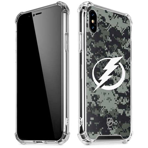 NHL Tampa Bay Lightning Camo iPhone X/XS Clear Case