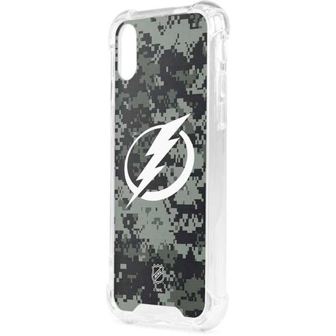 NHL Tampa Bay Lightning Camo iPhone XS Clear Case