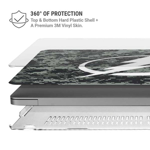 NHL Tampa Bay Lightning Camo MacBook Pro 14in (2021-24) Case plus Skin