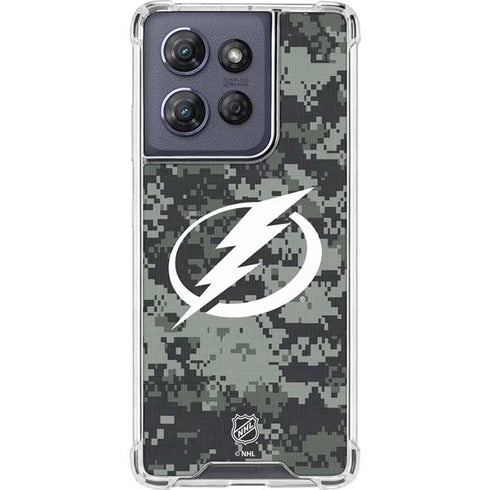 NHL Tampa Bay Lightning Camo Moto G 5G (2025) Clear Case