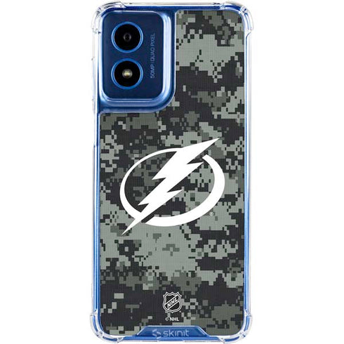 NHL Tampa Bay Lightning Camo Moto G Play 4G (2024) Clear Case