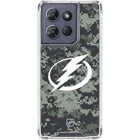 NHL Tampa Bay Lightning Camo Moto G Play 5G (2025) Clear Case