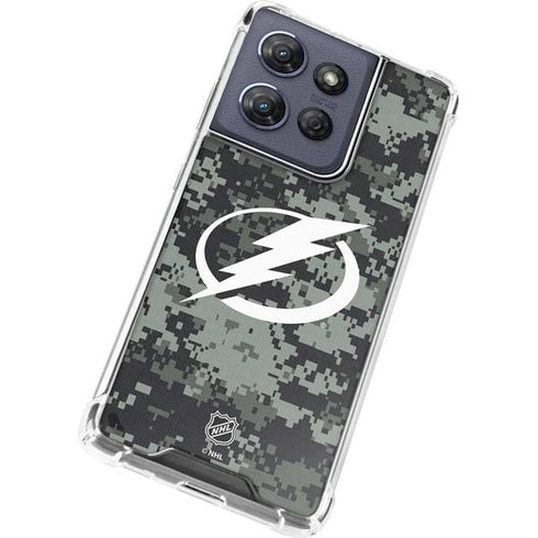 NHL Tampa Bay Lightning Camo Moto G Play 5G (2025) Clear Case