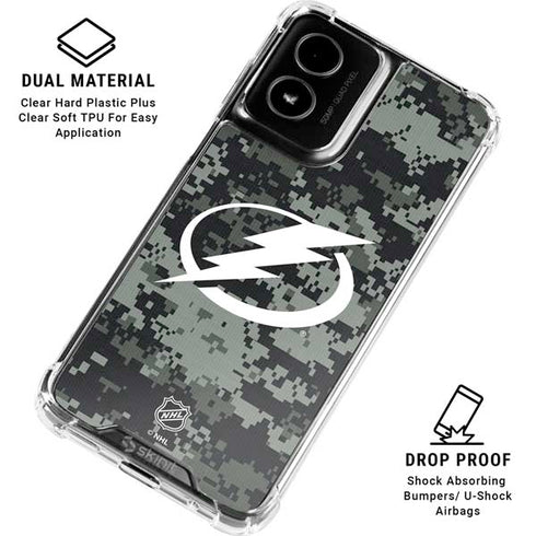NHL Tampa Bay Lightning Camo Moto G Power 5G (2024) Clear Case