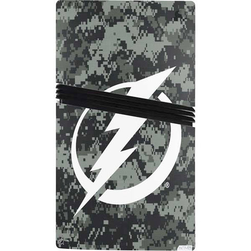 NHL Tampa Bay Lightning Camo PS5 Pro Console Skin