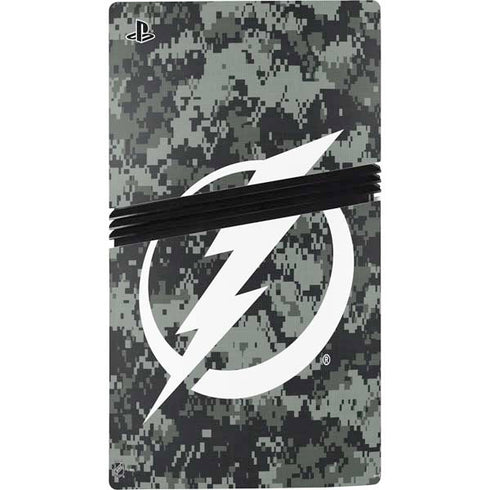 NHL Tampa Bay Lightning Camo PS5 Pro Disk Bundle Skin