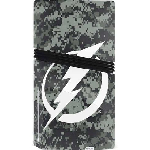 NHL Tampa Bay Lightning Camo PS5 Pro Disk Bundle Skin