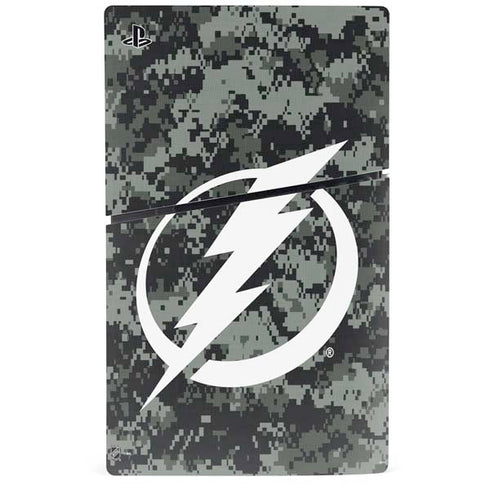 NHL Tampa Bay Lightning Camo PS5 Slim Digital Edition Console Skin