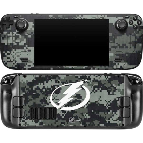 NHL Tampa Bay Lightning Camo Steam Deck Handheld Gaming Computer OLED Skin