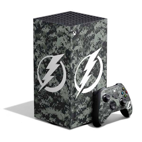 NHL Tampa Bay Lightning Camo XBox Series X Digital Edition Bundle Skin