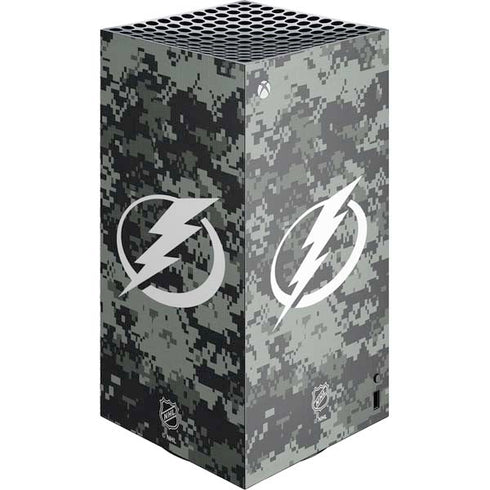 NHL Tampa Bay Lightning Camo XBox Series X Digital Edition Console Skin