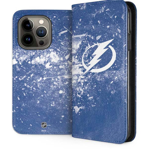 NHL Tampa Bay Lightning Frozen iPhone 13 Pro Folio Case