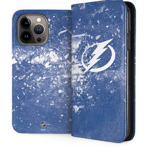 NHL Tampa Bay Lightning Frozen iPhone 13 Pro Max Folio Case