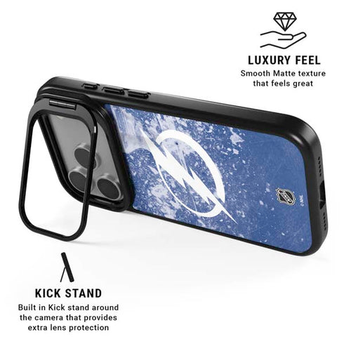 NHL Tampa Bay Lightning Frozen iPhone 17 Pro Kickstand Case
