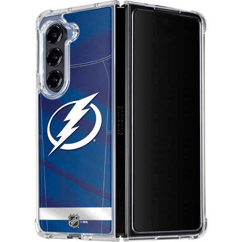NHL Tampa Bay Lightning Jersey Galaxy Z Fold5 5G Clear Case
