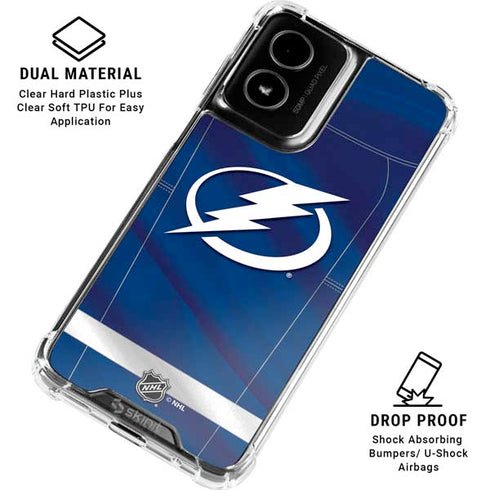 NHL Tampa Bay Lightning Jersey Moto G Power 5G (2024) Clear Case