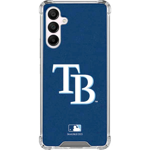 MLB Tampa Bay Rays - Solid Distressed Galaxy A16 5G Clear Case