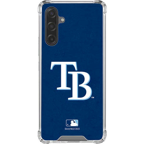 MLB Tampa Bay Rays - Solid Distressed Galaxy A17 Clear Case