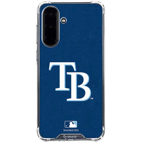 MLB Tampa Bay Rays - Solid Distressed Galaxy A36 5G Clear Case