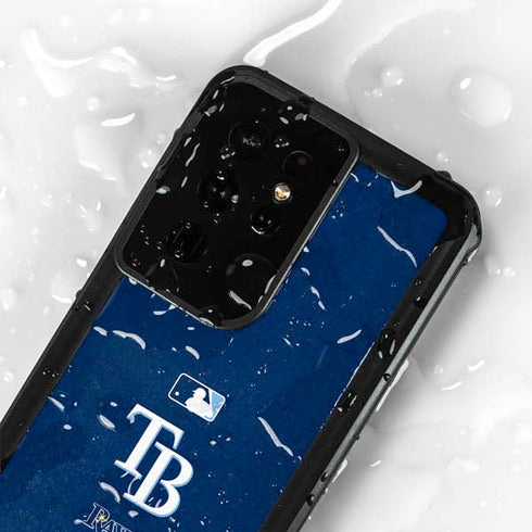 MLB Tampa Bay Rays - Solid Distressed Galaxy S24 Ultra Waterproof Case