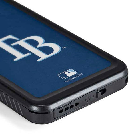 MLB Tampa Bay Rays - Solid Distressed Galaxy S24 Waterproof Case