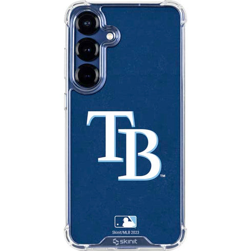MLB Tampa Bay Rays - Solid Distressed Galaxy S25 Plus Clear Case