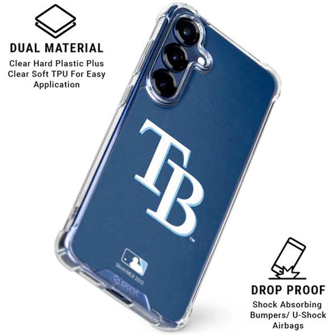 MLB Tampa Bay Rays - Solid Distressed Galaxy S25 Plus Clear Case