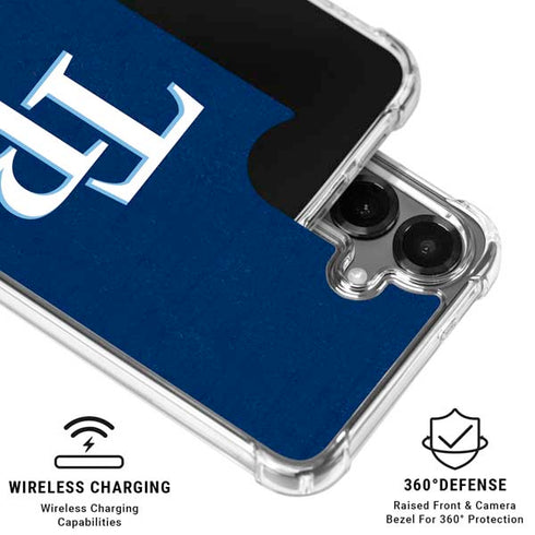 MLB Tampa Bay Rays - Solid Distressed Galaxy S26 Plus Clear Case