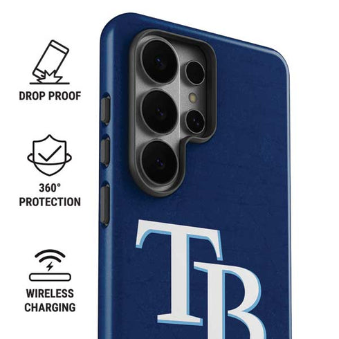 MLB Tampa Bay Rays - Solid Distressed Galaxy S26 Ultra Impact Case