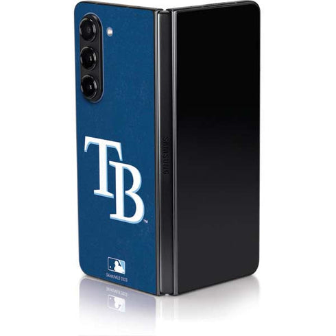 MLB Tampa Bay Rays - Solid Distressed Galaxy Z Fold5 5G Skin