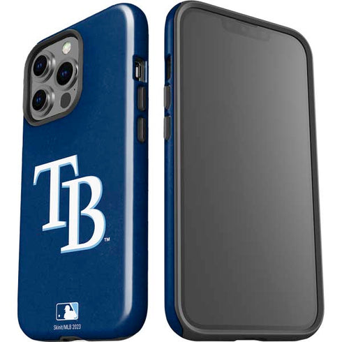MLB Tampa Bay Rays - Solid Distressed iPhone 15 Pro Impact Case