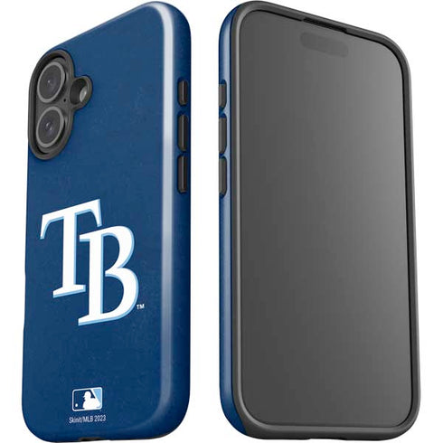 MLB Tampa Bay Rays - Solid Distressed iPhone 16 Impact Case