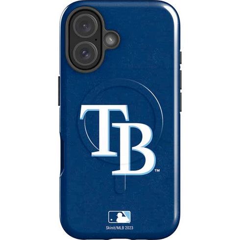 MLB Tampa Bay Rays - Solid Distressed iPhone 16 Magsafe Impact Case