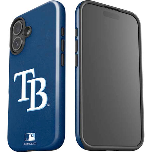MLB Tampa Bay Rays - Solid Distressed iPhone 16 Plus Impact Case