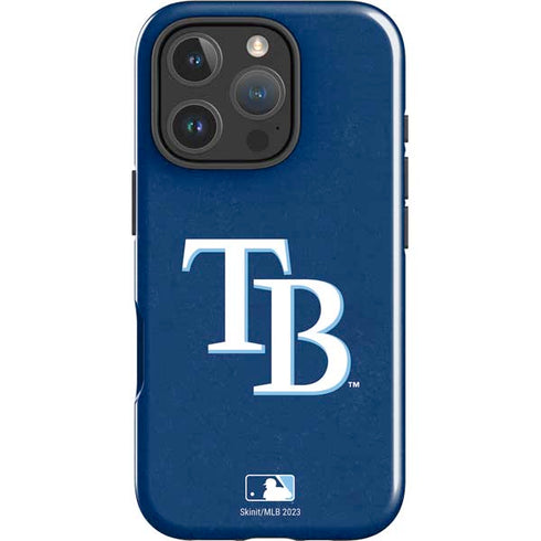 MLB Tampa Bay Rays - Solid Distressed iPhone 16 Pro Impact Case