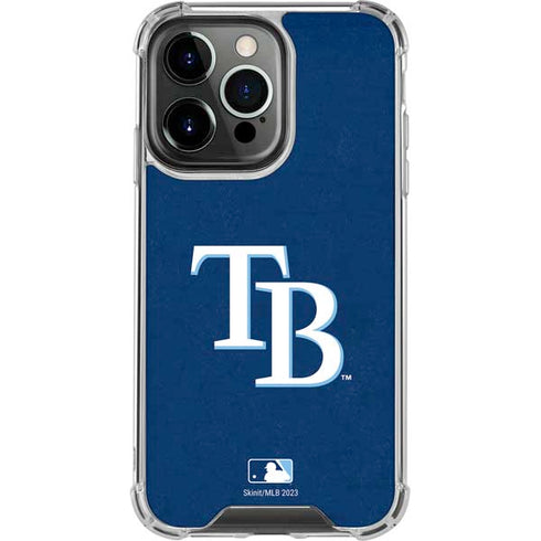 MLB Tampa Bay Rays - Solid Distressed iPhone 16 Pro Max Clear Case