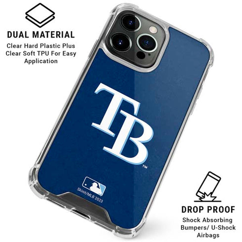 MLB Tampa Bay Rays - Solid Distressed iPhone 16 Pro Max Clear Case
