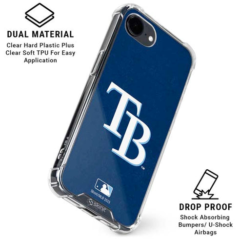 MLB Tampa Bay Rays - Solid Distressed iPhone 16e Clear Case