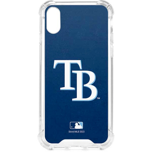 MLB Tampa Bay Rays - Solid Distressed iPhone XS Clear Case