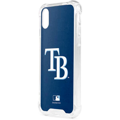 MLB Tampa Bay Rays - Solid Distressed iPhone XS Clear Case