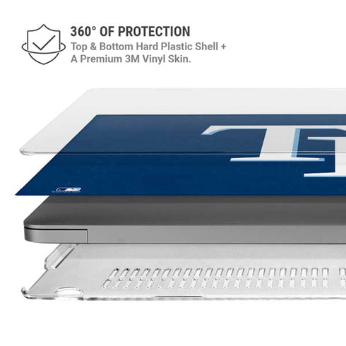 MLB Tampa Bay Rays - Solid Distressed MacBook Pro 14in (2021-24) Case plus Skin