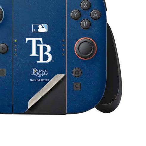 MLB Tampa Bay Rays - Solid Distressed Nintendo Switch 2 (2025) Joy-Con Controller Skin